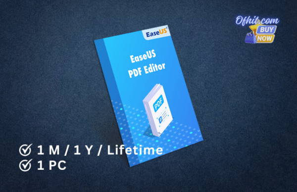 EaseUS PDF Editor Pro - ( 1 Month, 1 Year, Lifetime ) - 1 PC