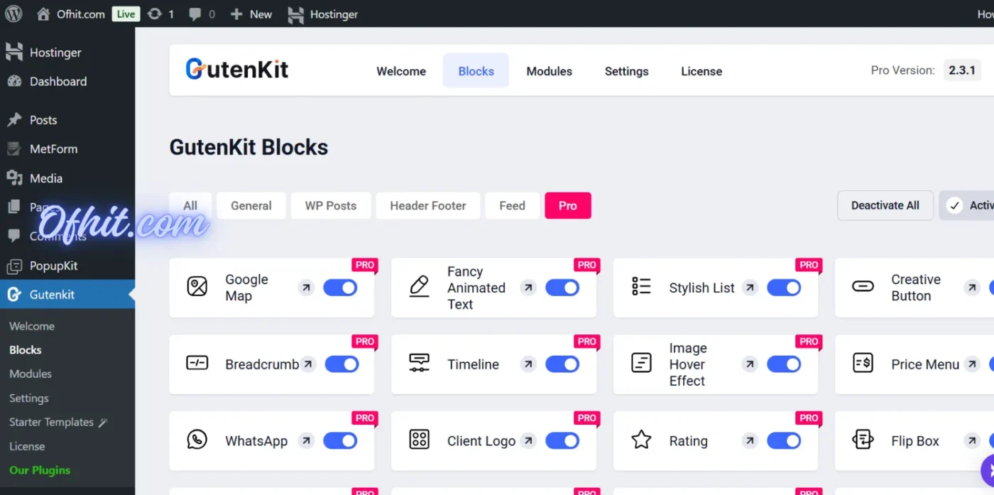 GutenKit Pro License Key Activation